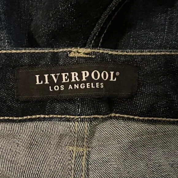 LIVERPOOL Jeans Womens 18W Blue Denim High Rise Straight Leg Stretch - Picture 4 of 9